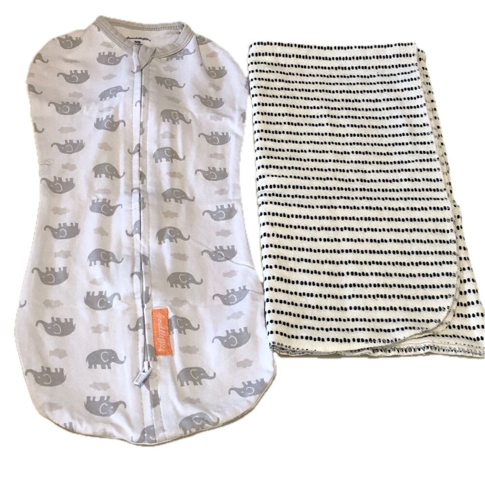 SwaddleMe Pod/Gerber Baby Flannel Blanket Bundle NB